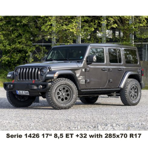 Alumínium felni Ötvözet Alcoa 8.5x17 ET+32 Gunmetal Szürke Jeep Wrangler JL 18- TÜV sorozat 1426