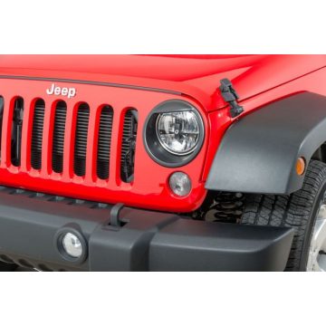   Lámpa gyűrű szemöldök Rács Fényszoró Logan Jeep Wrangler JK 07-17 fekete