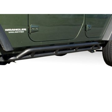   Oldalvédelem Jeep Wrangler JK Unlimited 07- 4-Ajtós fekete TÜV Rugged Ridge 11504.22