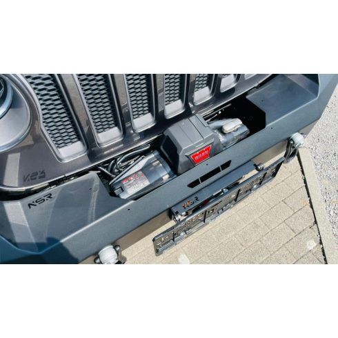 Első lökhárító  Bumper NSR Jeep Wrangler JL 2018-NSR Premium Euro Sport elsőBumper  acél fekete by KS 10-KS-NSR-2001-JL PDS Bohrungen