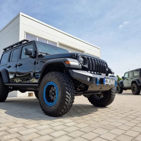 Első lökhárító  Bumper NSR Jeep Wrangler JL 2018-NSR Premium Euro Sport elsőBumper  ALU fekete by KS 10-KS-NSR-2003-JL PDS Bohrungen