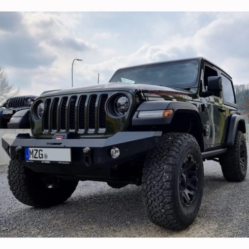 Első lökhárító  Bumper NSR Jeep Wrangler JL 2018-NSR Premium Euro Sport elsőBumper  ALU fekete by KS 10-KS-NSR-2003-JL PDS Bohrungen