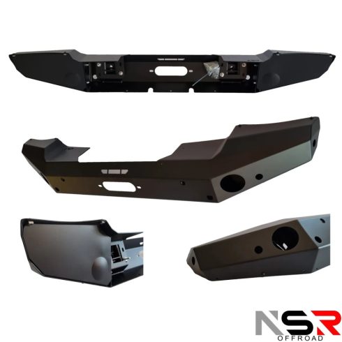 Első lökhárító  Bumper NSR Jeep Wrangler JL 2018-NSR Premium Euro Sport elsőBumper  ALU fekete by KS 10-KS-NSR-2003-JL PDS Bohrungen