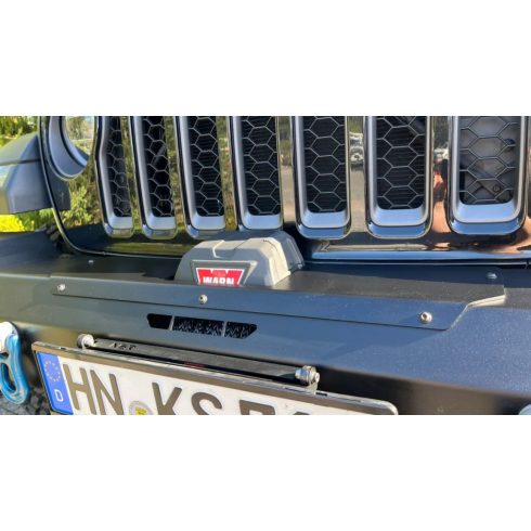 Csörlőfedél NSR alumínium fekete Jeep Wrangler JL JT 07-től - Warn EVO-val és NSR lökhárítóval együtt használható