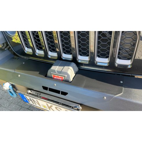 Csörlőfedél NSR alumínium fekete Jeep Wrangler JL JT 07-től - Warn EVO-val és NSR lökhárítóval együtt használható