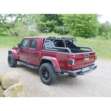   Fekete Stealth bukócső csomagkosárral Jeep Gladiator JT 2021-