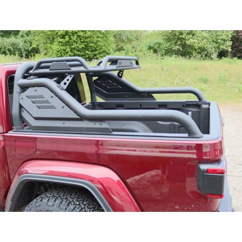 Fekete Stealth bukócső csomagkosárral Jeep Gladiator JT 2021-