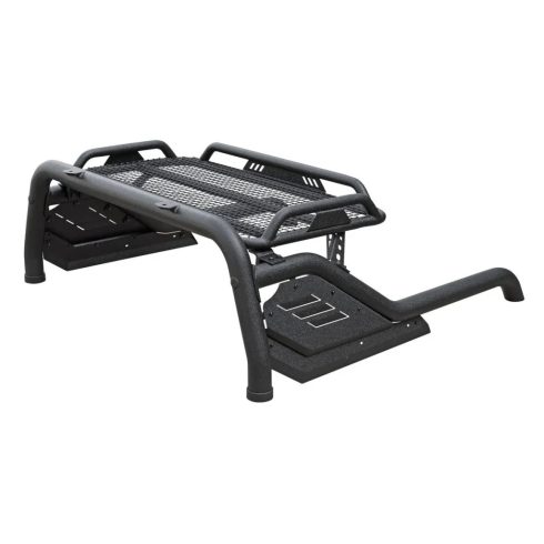 Fekete Stealth bukócső csomagkosárral Jeep Gladiator JT 2021-