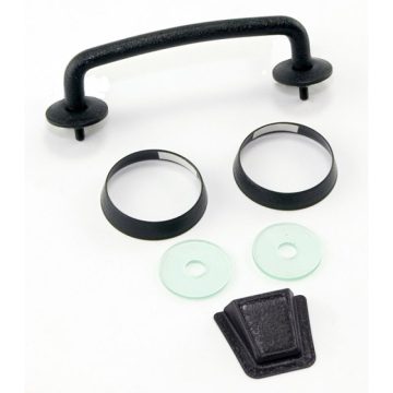   Motorháztető ablakkeret támasztó konzol szett fekete Jeep JK