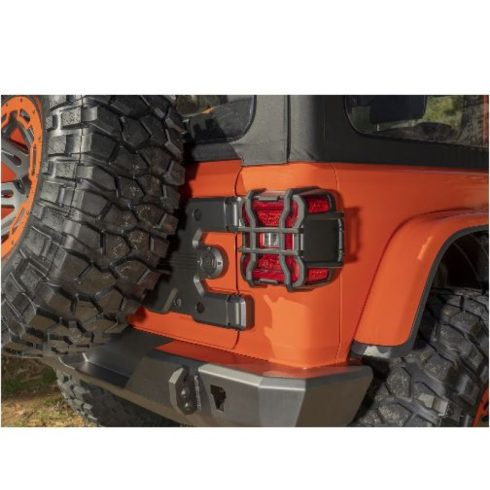 Hátsó lámpa hűtőrács készlet Jeep JL 18- Elite Tail Light Guards, Tex. Fekete; 2018- JL - 11226.12-D - Kiállítás -