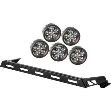   Lámpa tartó Motorháztető 5 LED's fekete matt Jeep Wrangler JK 07- Rugged Ridge 11232.07