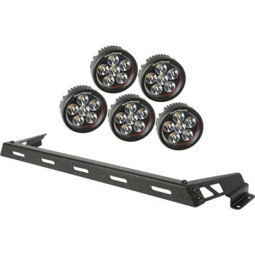   Lámpa tartó Motorháztető 5 LED's fekete texturált Jeep Wrangler JK 07- Rugged Ridge 11232.14