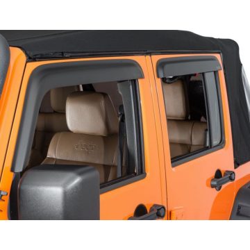   Szél terelő Oldalsó ablakok Window Visors Jeep Wrangler JK 4-Ajtós fekete matt Rugged Ridge 11349.12