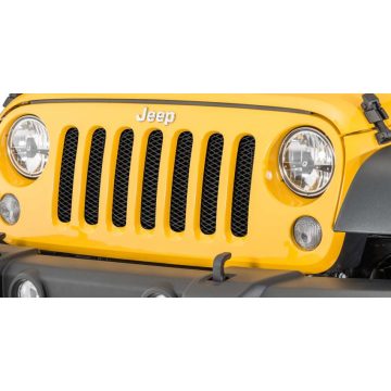   Hűtőrács Hűtővédelem fekete acél fényes mögött  Jeep Wrangler JK 07- Rugged Ridge 11401.31