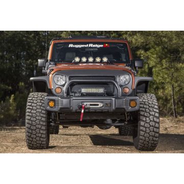   Első lökhárító Spartacus Stubby fekete Satin Jeep Wrangler JK 07-18 Rugged Ridge 11544.05 