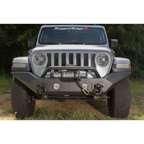 Első lökhárító Spartan szett Jeep Wrangler JL 18- Rugged Ridge 11548.41 Spartan elsőBumper, HCE, WOverrider; 18-19 JL