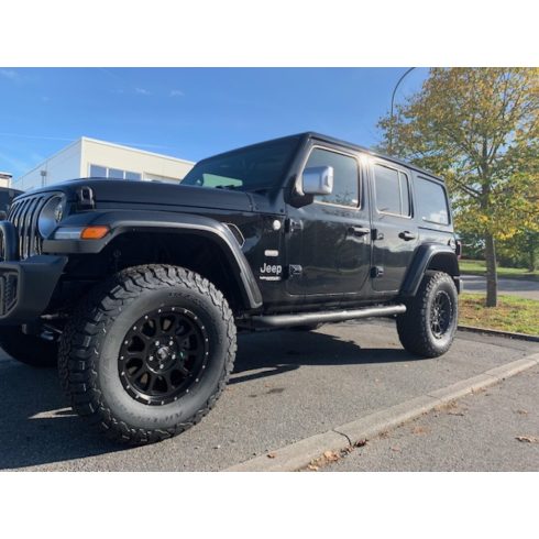 Oldalvédelem  3" fekete Jeep Wrangler JL 18- 4-Ajtó Rugged Ridge 11591.12 