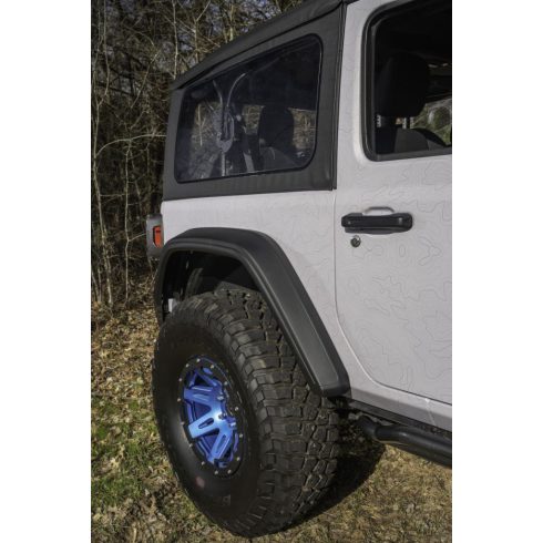 Sárvédő fáklyák gyári méretű készlet fekete Jeep Wrangler JL 18- Rugged Ridge 11640.51 Max Terrain Fender Flare Set F & R 18