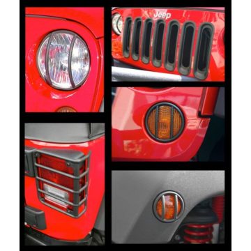   Lámpavédő rács szett 17- alkatrész Jeep Wrangler JK BJ 07-14