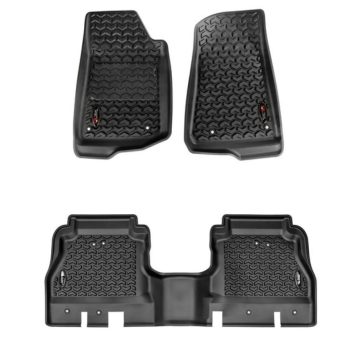   Padlószőnyeg szett fekete Jeep Gladiator JT 20- Rugged Ridge 12987.44 Floor Liner Rear Black 20- Jeep Gladiator JT