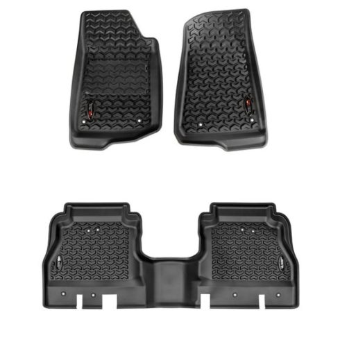 Padlószőnyeg szett fekete Jeep Gladiator JT 20- Rugged Ridge 12987.44 Floor Liner Rear Black 20- Jeep Gladiator JT