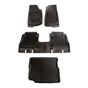   Lábtörlő  szett fekete Jeep Wrangler JL 4-Ajtó Rugged Ridge 12988.05 