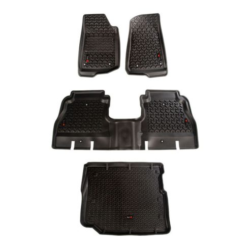 Lábtörlő  szett fekete Jeep Wrangler JL 4-Ajtó Rugged Ridge 12988.05 