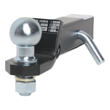   Utánfutó csavarozható golyós hosszabbító négyszögletes rögzítéshez US/ABE 24 mm-rel magasabb gömbfejjel