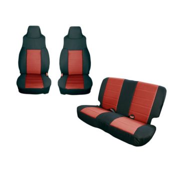   Üléshuzat Fekete / Piros Jeep Wrangler TJ 97-02 Rugged Ridge 