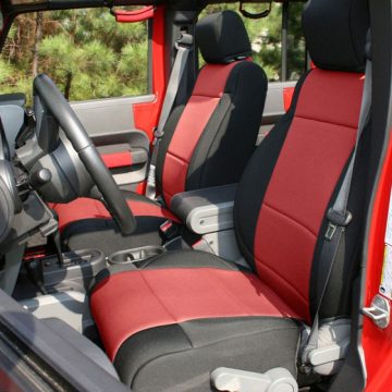   Fekete / piros üléshuzat-készlet Jeep Wrangler JK 11-18 4 Ajtós, robusztus gerinc 13297.53 