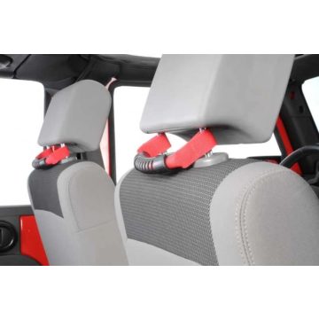   Kapaszkodó fogantyú 2 db piros Jeep Wrangler JK JL 07- Rugged Ridge 13305.11 elől Headrest Grab s