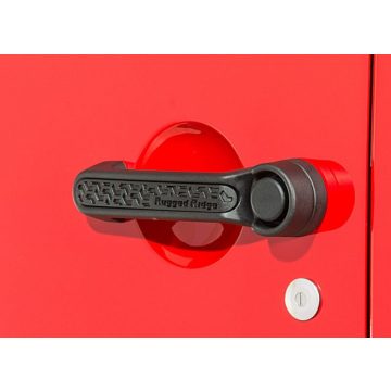   Ajtó fogantyú Dekoráció szett fekete Jeep Wrangler JK 07-18 2-Ajtós Rugged Ridge 13311.48 