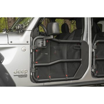   Tube Door Cover Set elöl fekete Jeep Wrangler JL 18- Rugged Ridge 13579.53 Fortis Tube Door Covers, Ft Pair Blk; 18- JL/JLU