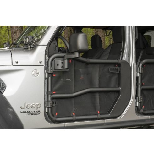 Tube Door Cover Set elöl fekete Jeep Wrangler JL 18- Rugged Ridge 13579.53 Fortis Tube Door Covers, Ft Pair Blk; 18- JL/JLU