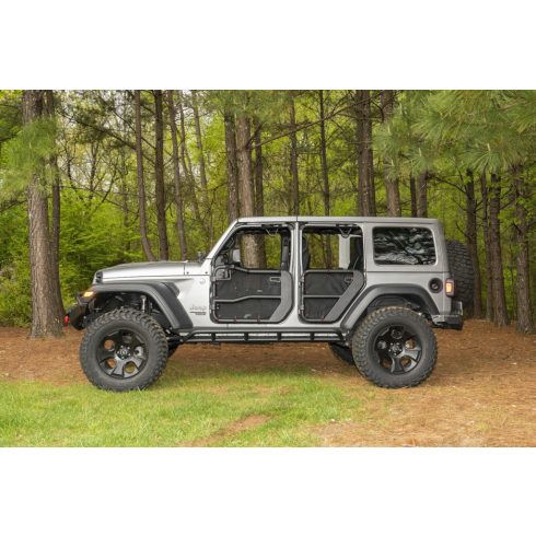 Csőajtó burkolat készlet hátsó fekete Jeep Wrangler JL 18- 4-ajtós Rugged Ridge 13579.54 Fortis Tube Door Covers, Rear Pair, Blk; 1