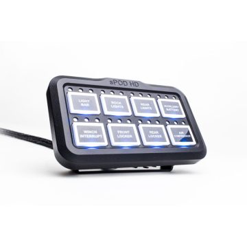   Kapcsolópanel Jeep Wrangler JK 07-17 sPOD 8 SE Edition aluminium HD Case JK 8 switch HD & Source SE System 07-17 Wrangler JK sPOD