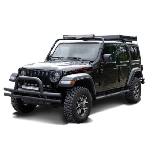 Oldalvédelem rund 4" acél fekete Jeep Wrangler JL 18- 4-Ajtó TÜV