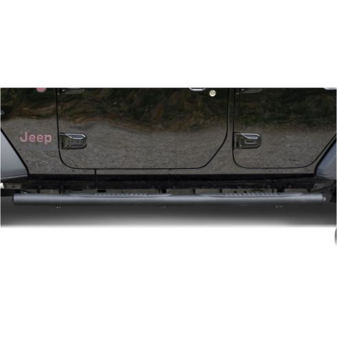 Oldalvédelem rund 4" acél fekete Jeep Wrangler JL 18- 4-Ajtó TÜV