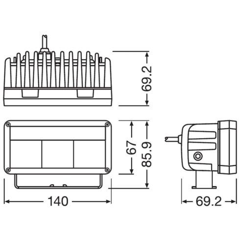 Fényszóró kiegészítő munkalámpa MX140-WD 12/24V 2000 LUMEN 30W Osram 36-3LEDDL102-WD