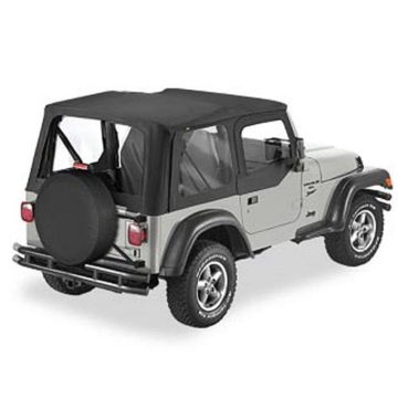   Puhatető cserélhető Sash ablak HalbAjtóe Black Denim - Wrangler TJ 96 - 02