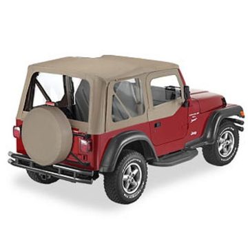   Puhatető cserélhető Sash ablak HalbAjtóe Dark Tan - Wrangler TJ 96 - 02