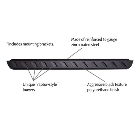 Oldalvédelem  acél fekete Bed Liner Finish Jeep Wrangler JL 2018- 4-Ajtó Go Rhino 63450673T