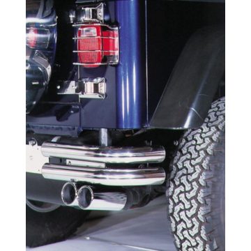   Dupla cső Hátsó lökhárító Jeep Wrangler TJ 97-06 Rozsdamentes acél 