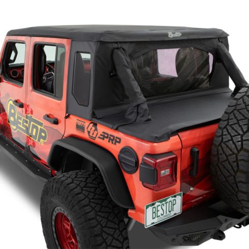Féltetős átalakító készlet fekete twill Jeep Wrangler JL 18- Bestop 80100-17