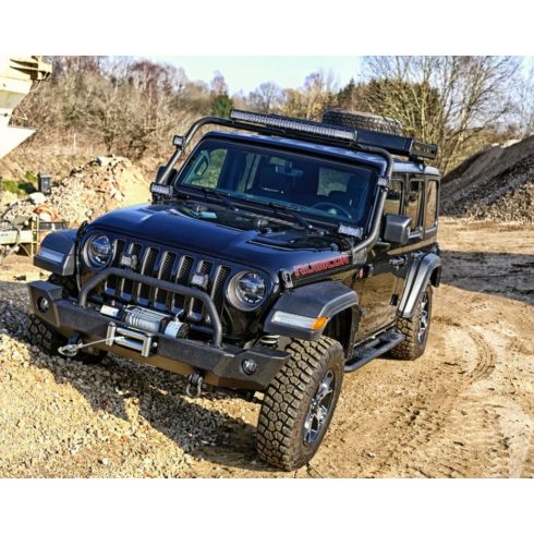 Fényszóró tartó "Black Rock" fekete TÜV Jeep Wrangler JL 18- 8050