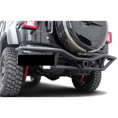 Hátsó lökhárító Black Rock acél fekete Jeep Wrangler JL 18- TÜV Gutachten