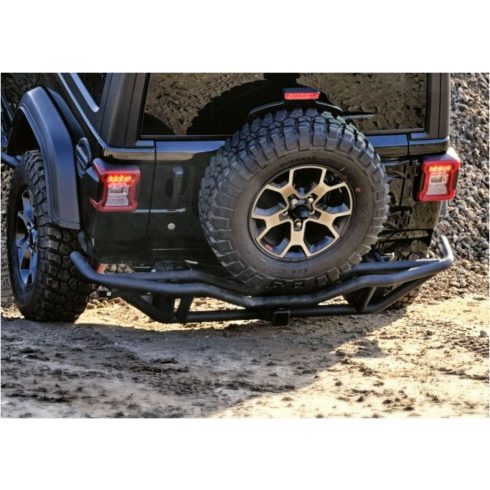 Hátsó lökhárító Black Rock acél fekete Jeep Wrangler JL 18- TÜV Gutachten