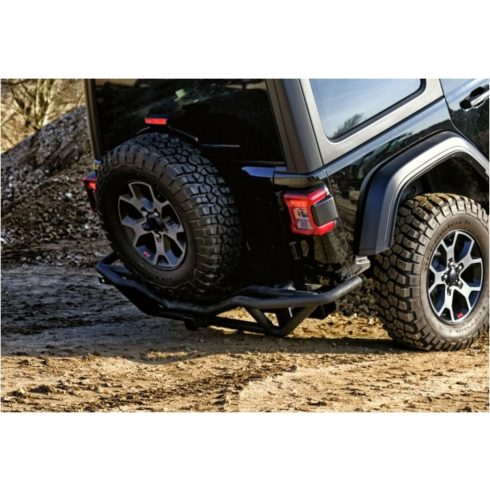 Hátsó lökhárító Black Rock acél fekete Jeep Wrangler JL 18- TÜV Gutachten