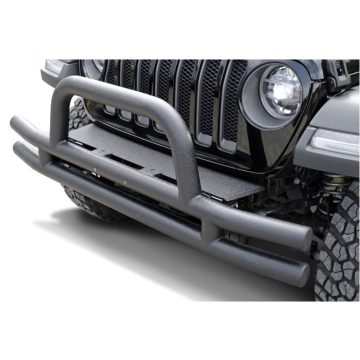   Első lökhárító Doppelrohr acél fekete Jeep Wrangler JL 18-  TÜV!