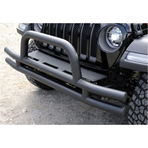 Első lökhárító Doppelrohr acél fekete Jeep Wrangler JL 18-  TÜV!